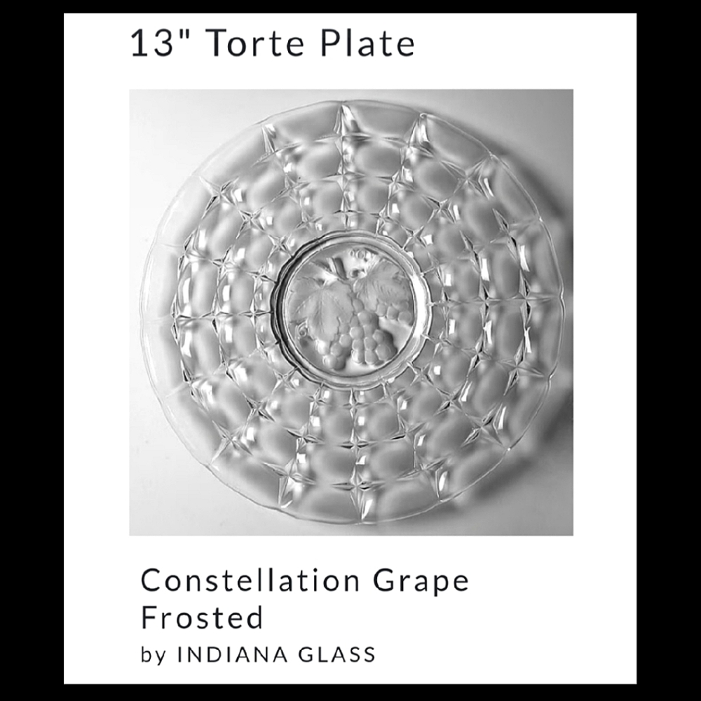 Vntg "Constellation Grape Clear" 13" Platter by Indiana Glass - Picture 2 of 9